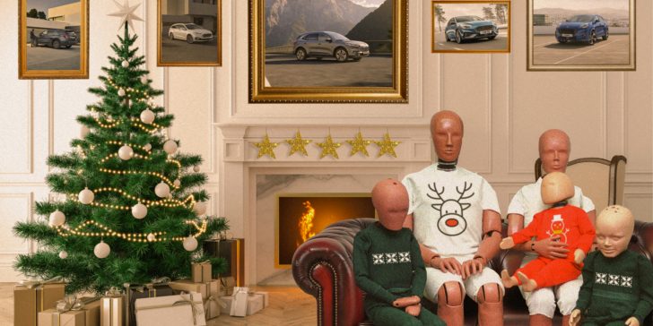 Festas Felizes da Família Garagem, com uma ajudinha da Família Crashtest Dummies da Ford